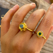 Load image into Gallery viewer, Aquamarine Pink Spinel Orb Ring