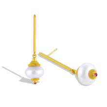 Load image into Gallery viewer, South Sea Pearl Stick Earrings