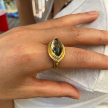 Load image into Gallery viewer, Bi-Color Green Tourmaline Nerrena Ring