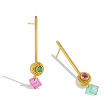 Load image into Gallery viewer, Spring Blossom Etruscan Ruff Stick Earrings