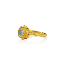 Load image into Gallery viewer, Aquamarine Pink Spinel Orb Ring