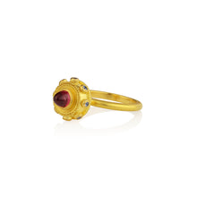 Load image into Gallery viewer, Rhodolite Garnet Yogo Sapphire Orb Ring