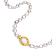 Load image into Gallery viewer, Akoya Pearl &amp; Opal Station Necklace