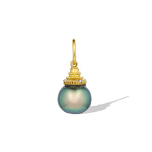 Load image into Gallery viewer, Tahitian Blue Green Circlé Pearl Charm