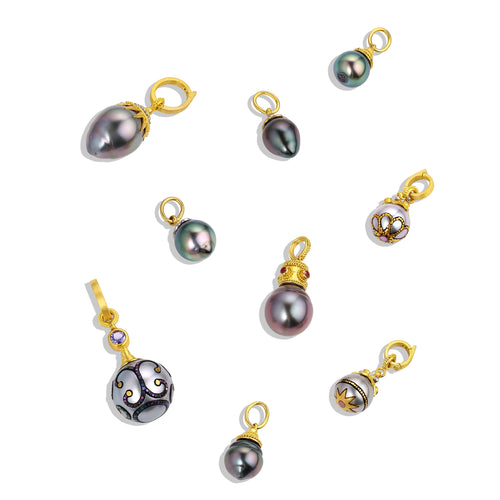 Purple Drop Tahitian Circlé Pearl Charm
