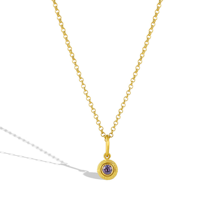 Velvet Sapphire Cushion Charm