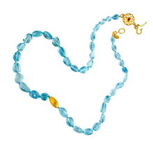 Load image into Gallery viewer, Aqua Byzantine Necklace