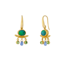 Load image into Gallery viewer, Black Opal Crotalia Earrings