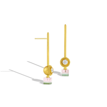 Load image into Gallery viewer, Second view f the Diamond Etruscan Ruff Earrings.