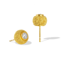 Load image into Gallery viewer, Additional view of the Diamond Velvet Cushion Studs.