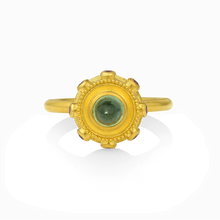 Load image into Gallery viewer, Front view of the Green Orb ring.