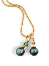Load image into Gallery viewer, The Ruby Perfumer's Flask charm shown with The Green Charm.