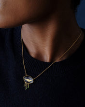 Load image into Gallery viewer, Horemheb's Crocodile pendant on model.