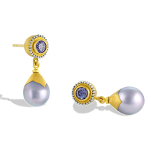 Load image into Gallery viewer, Additional view of the Lavender Spinel Pear Drops.