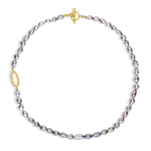Load image into Gallery viewer, Ombré Keshi Pearl Station Necklace