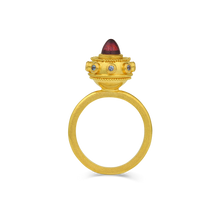 Load image into Gallery viewer, Side view of the Granat Orb ring.