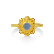 Load image into Gallery viewer, Front facing view of the Aquamarine Orb ring.