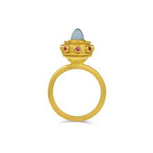 Load image into Gallery viewer, Side view of the Aquamarine Orb ring.