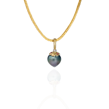 Load image into Gallery viewer, Pastel Teardrop charm on a handwoven chain.
