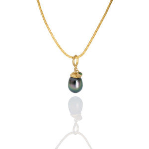 Spiral Pearl Charm