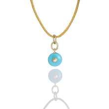 Load image into Gallery viewer, Turquoise &amp; Diamond Charm