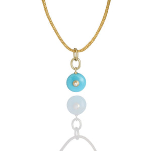 Turquoise & Diamond Charm