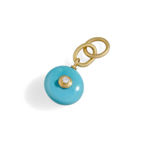 Turquoise & Diamond Charm