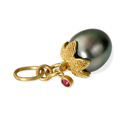 Acorn Pearl Charm