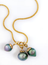 Load image into Gallery viewer, Silvery Green Bejeweled Teardrop
