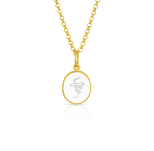Load image into Gallery viewer, The Snake charm shown on a gold chain.