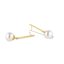 Load image into Gallery viewer, Addtionallview of the South Sea Pearl Stick Earrings.