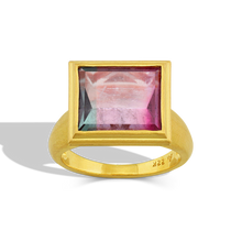 Load image into Gallery viewer, Tabula Ring #1 Large - Pink &amp; Blue