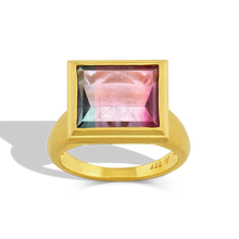 Load image into Gallery viewer, Tabula Ring #2 Small - Pink &amp; Blue
