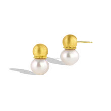 Load image into Gallery viewer, Alternate view of the Vlvet South Sea Pearl drops.