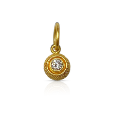 Load image into Gallery viewer, Close up view of the Diamond Velvet Cushion charm.