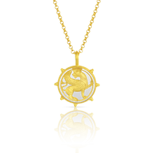 Load image into Gallery viewer, The Winged Lion charm shown on a chain.  The chain is available separately.