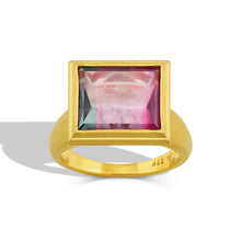 Load image into Gallery viewer, Bi-Color Mirror Edge Ring - Medium Pink &amp; Blue