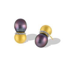 Load image into Gallery viewer, Flame Ear Climber Tahitian Pearl
