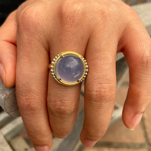 Chalcedony On the Edges, On the Margins Ring