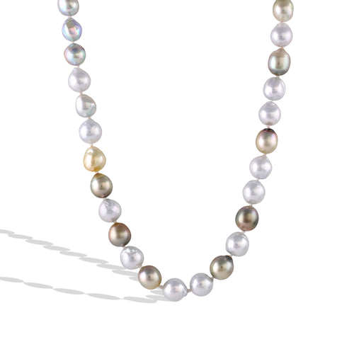 Pistachio Tahitian & Akoya Pearl Necklace