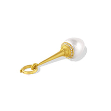 Load image into Gallery viewer, Diamond Loupe Drop Pearl Charm