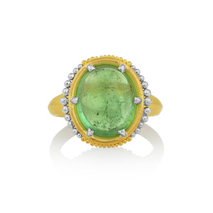 Green Tourmaline On the Edges, On the Margins Ring