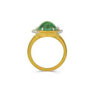 Green Tourmaline On the Edges, On the Margins Ring