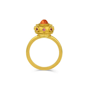 Mandarin Garnet Orb Ring