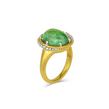 Load image into Gallery viewer, Green Tourmaline On the Edges, On the Margins Ring