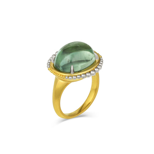 Green Tourmaline On the Edges, On the Margins Ring