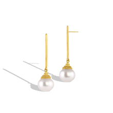 Load image into Gallery viewer, South Sea Pearl Stick Earrings (granulation only)