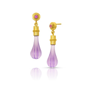 Carved Amethyst Drop