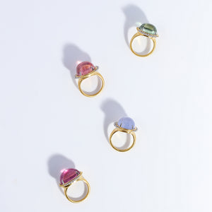 Pink Tourmaline On the Edges, On the Margins Ring