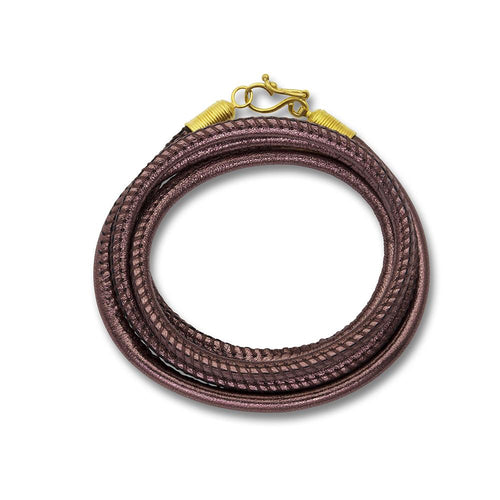 Bronze Leather Wrap Bracelet